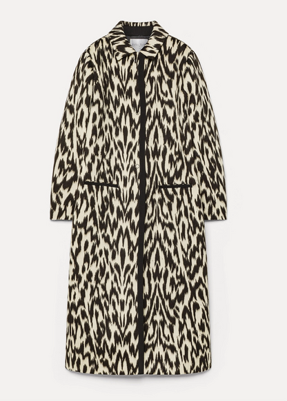 Forte forte Moiré Wool Jacquard Coat