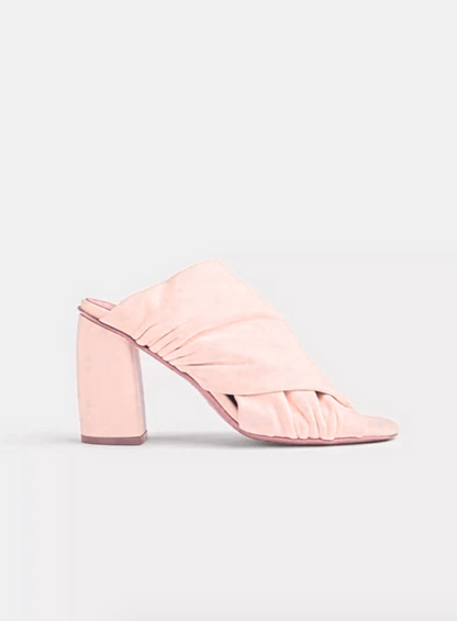 Forte forte Nappa Leather Heeled Sandals in Petalo pink
