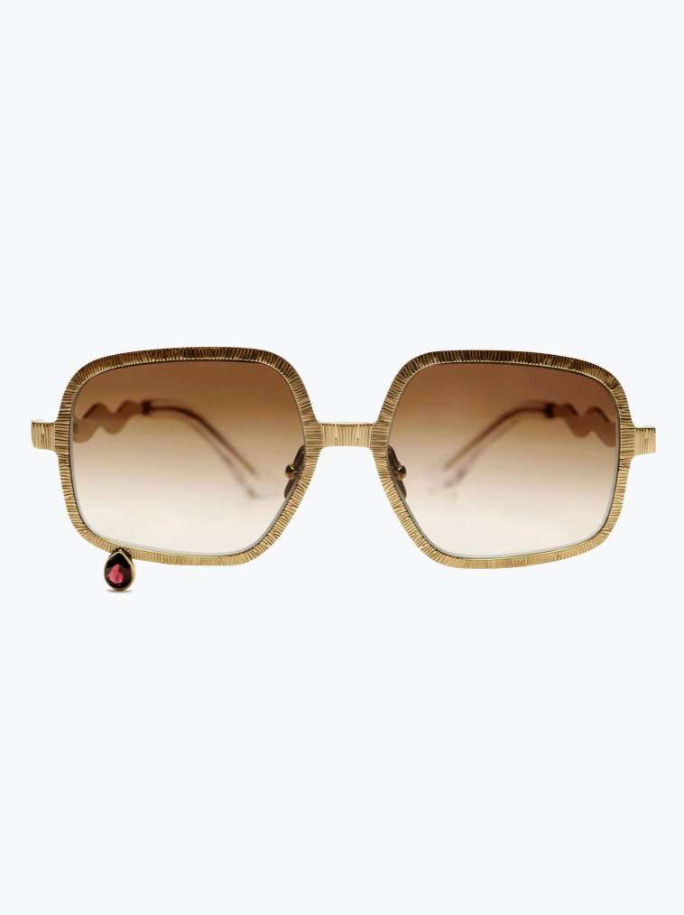 Francis de Lara Pentagon Aviators with Garnet