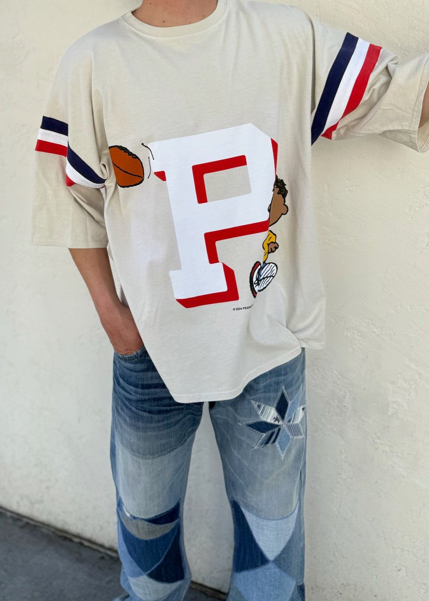 Person wearing Franklin Football Jersey Tee