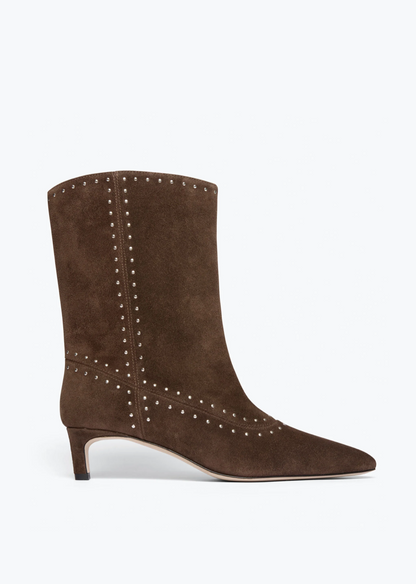 Freda Salvador Tricia Studded Boot in Teddy Suede
