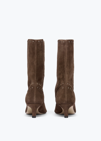Freda Salvador Tricia Studded Boot in Teddy Suede