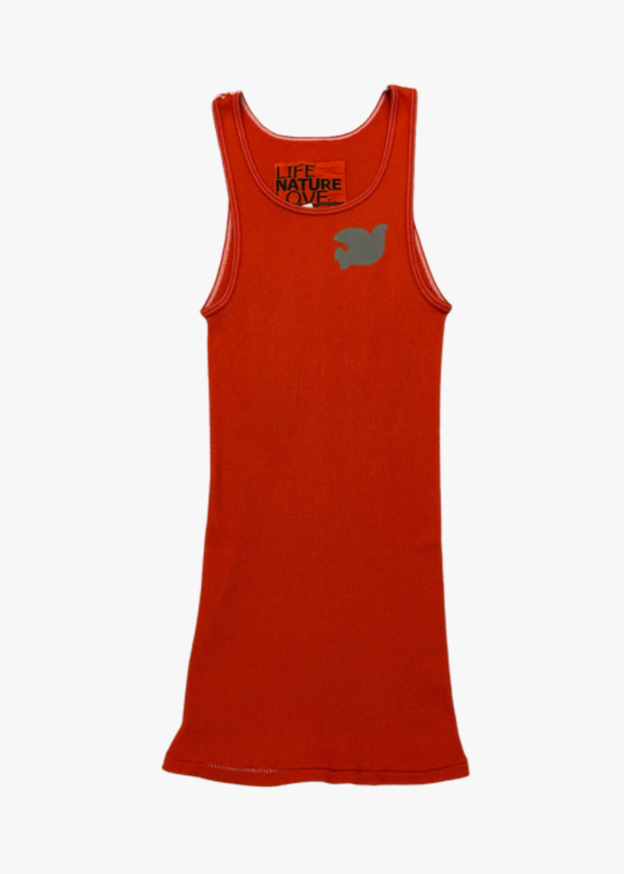 Freecity Cotton Supervintage Tank in Orange Machine
