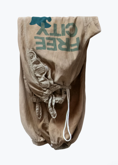 Freecity Flap/Snap Satin Airjump Pants Golden Dirt