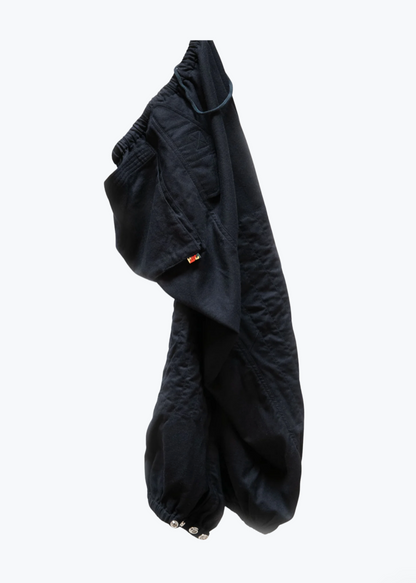 Freecity Unisex Flap/Snap Wool Cashmere Pants Navy Loro Piana