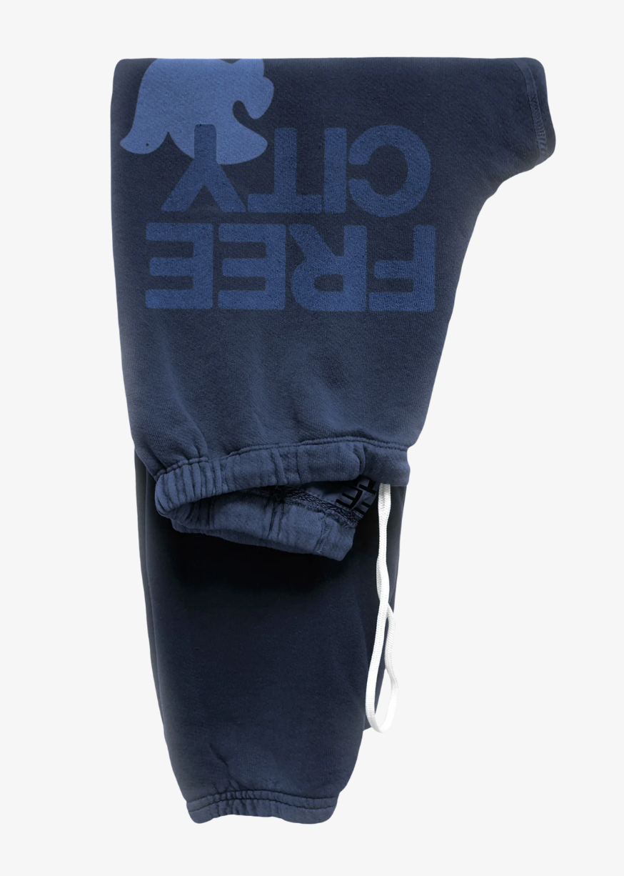 Freecity unisex Flow Sweatpant in Moonshrooms Blue