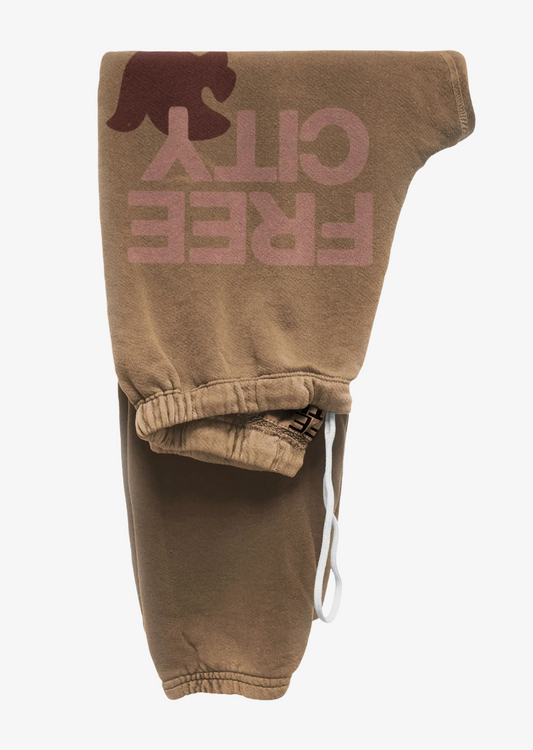 Freecity unisex Flow Sweatpant in Moonshrooms Bronzer