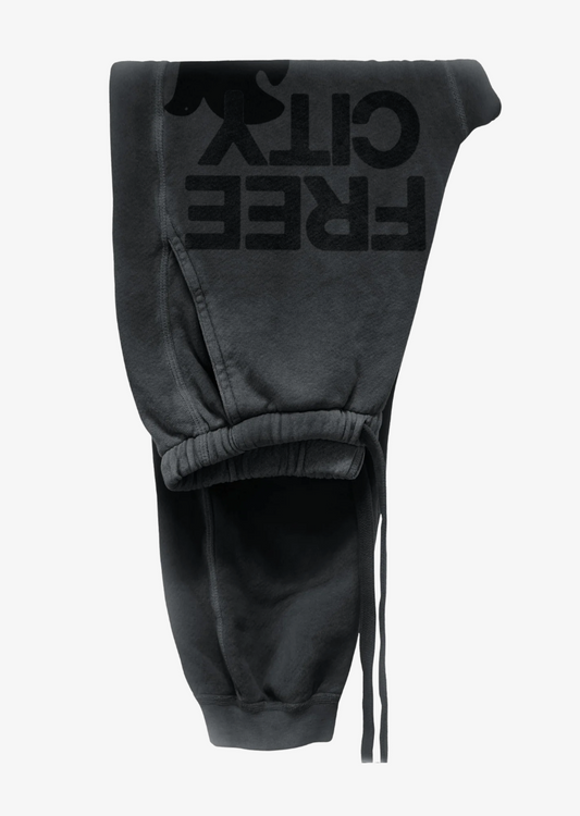 Freecity unisex Sunfades Pocket Sweatpant in Volcano & Black