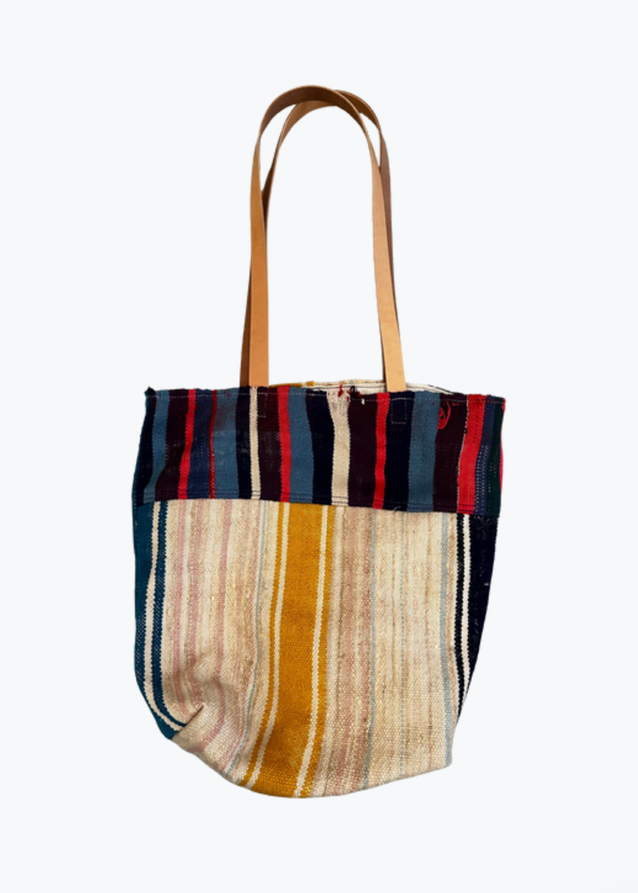 GLOR One-of-a-Kind Long Strap Tote Moroccan Textile 2