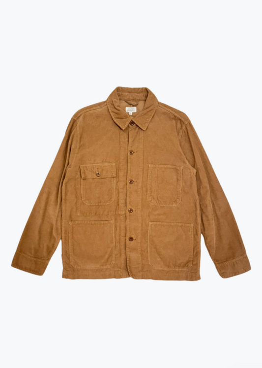 Hartford mens Jack Corduroy Jacket in toast tan