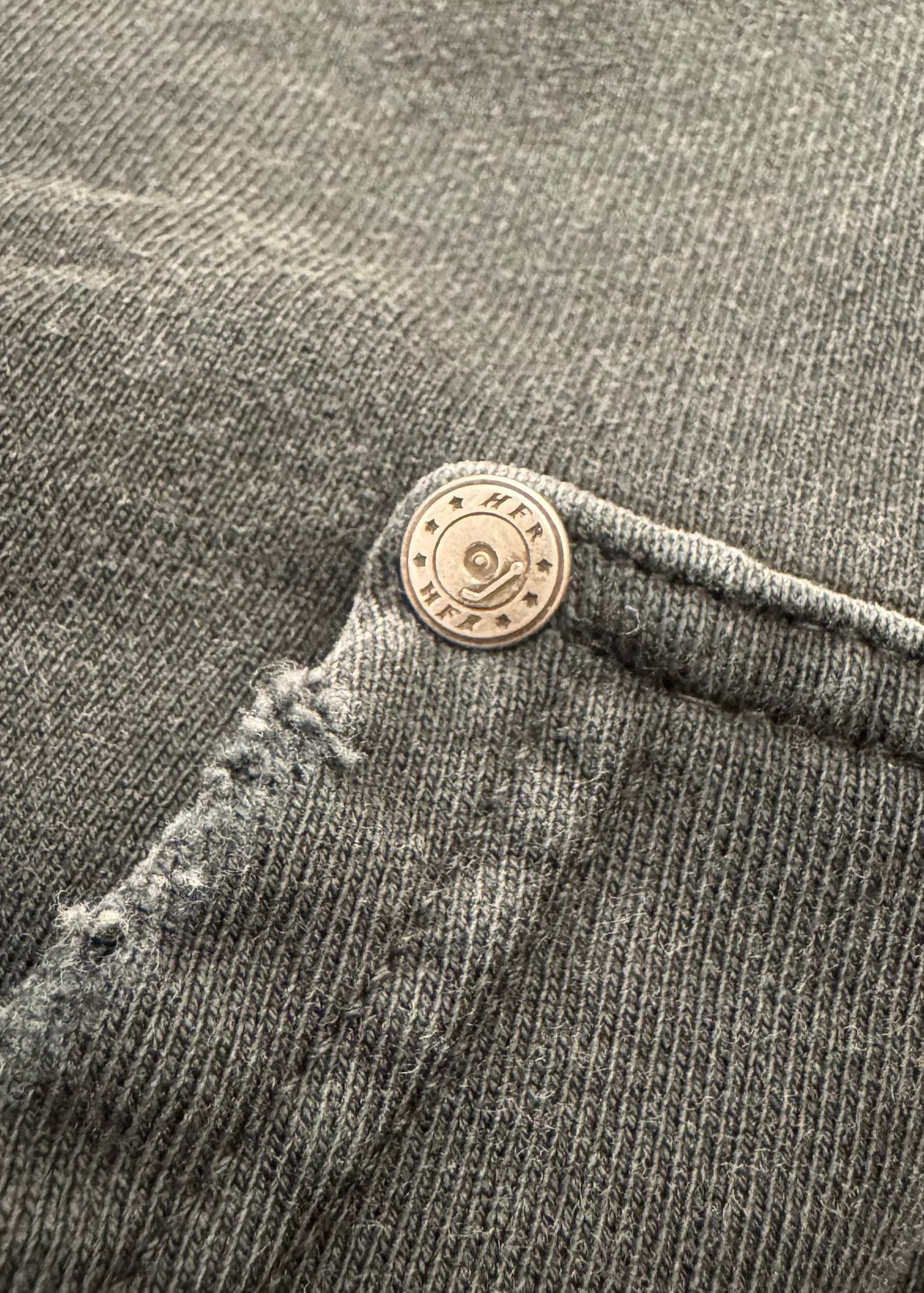 Hollywood Forever Records Western Record Zip Up Hoodie faded black french terry cotton