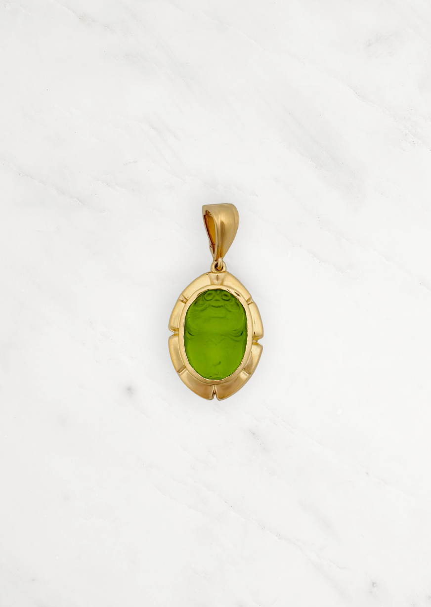 Howl fine jewelry 18k yellow gold Elliot Scarab Venetian Glass Pendant