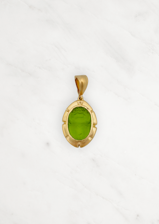 Howl fine jewelry 18k yellow gold Elliot Scarab Venetian Glass Pendant