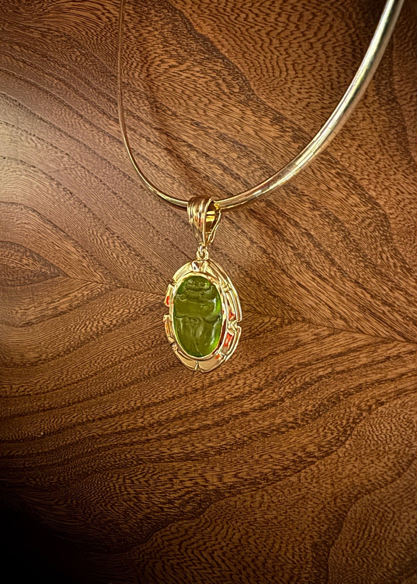 Howl fine jewelry 18k yellow gold Elliot Scarab Venetian Glass Pendant