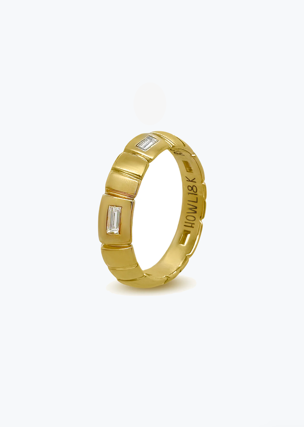 Howl fine jewelry 18k yellow gold Naomi Band with Diamonds