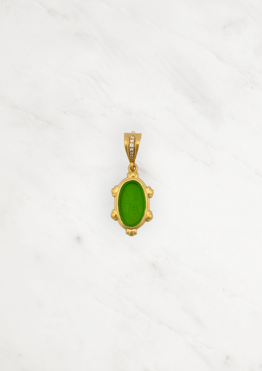 Howl fine jewelry 18k yellow gold Tembo Queen Bee Venetian Glass Pendant