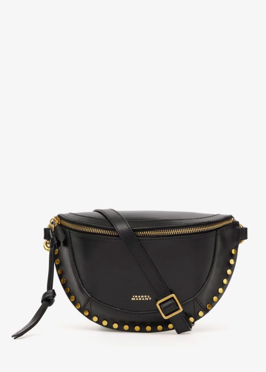 Isabel Marant Skano Belt Bag in Black Leather