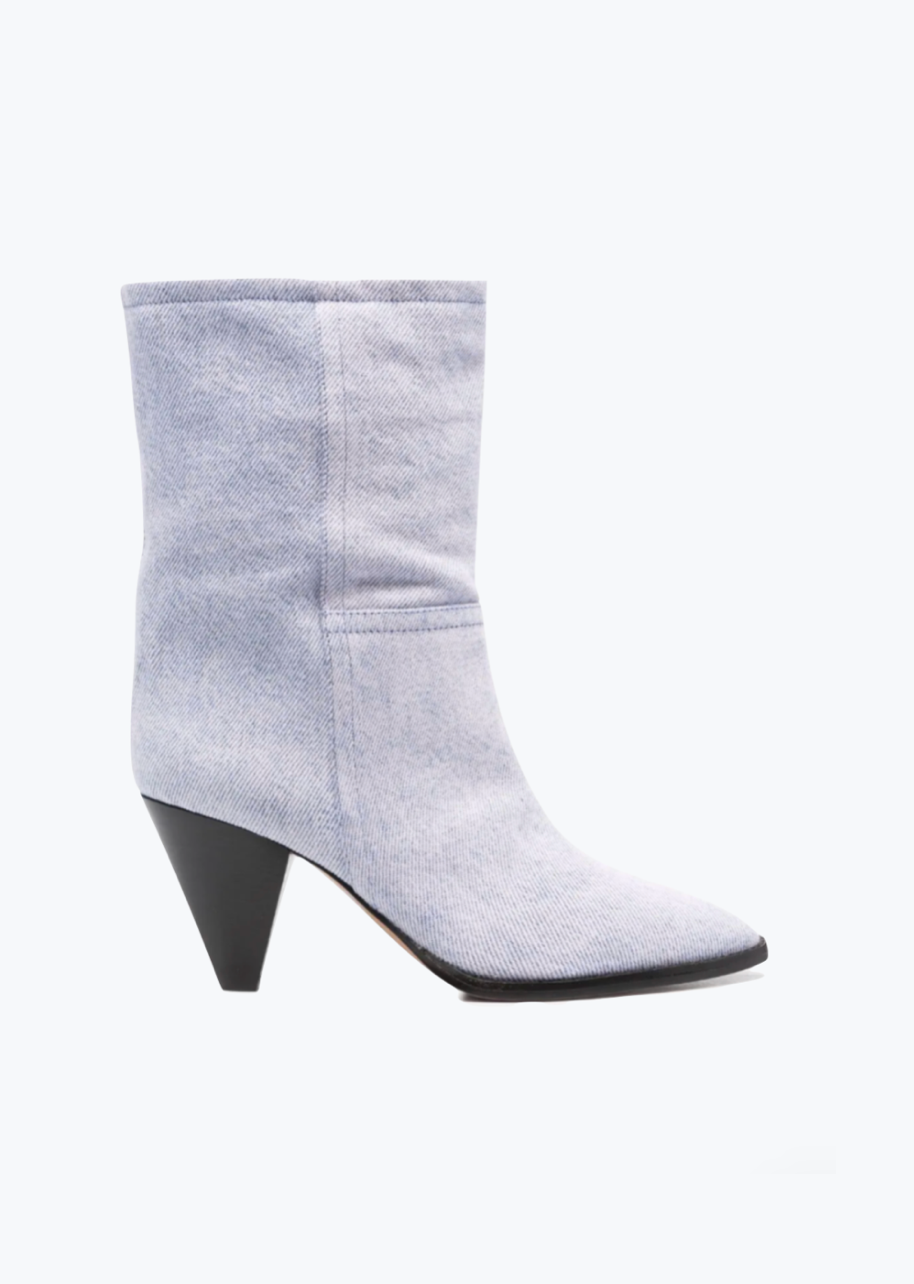 Isabel Marant womens Rouxa Denim Boots in Lilac