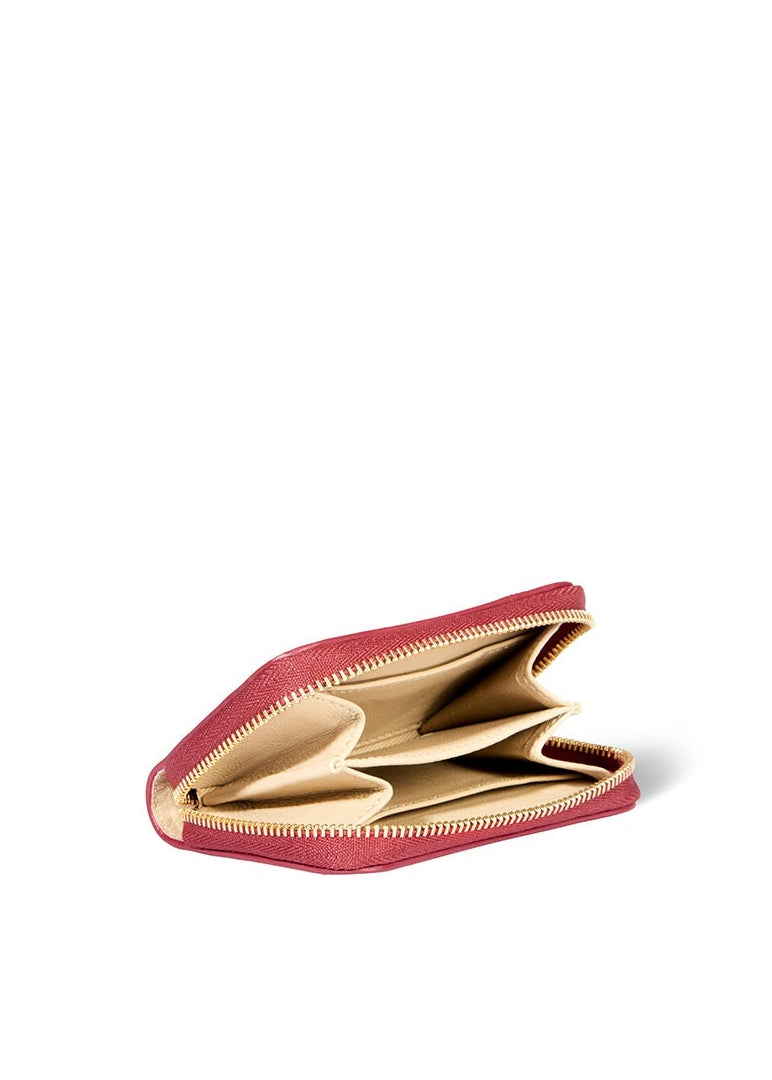 JEROME DREYFUSS Henri Mini Wallet in Carmin Red