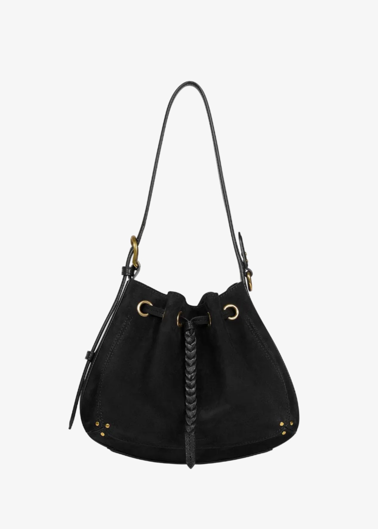 JEROME dreyfuss Andy Suede Bucket Bag in Noir