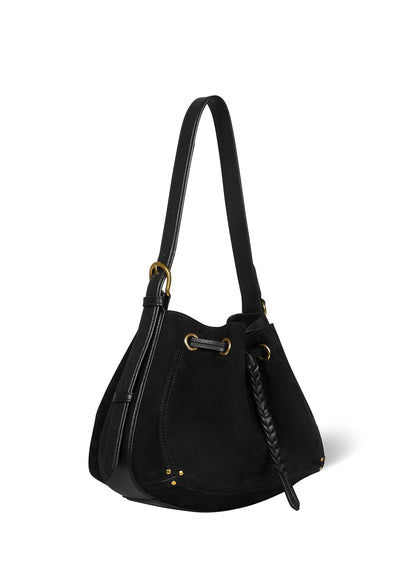JEROME dreyfuss Andy Suede Bucket Bag in Noir