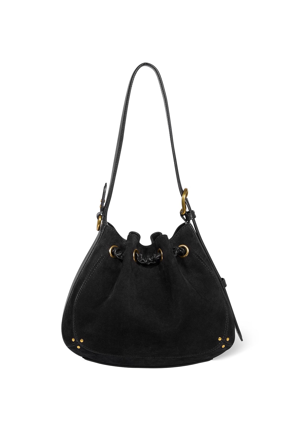 JEROME dreyfuss Andy Suede Bucket Bag in Noir