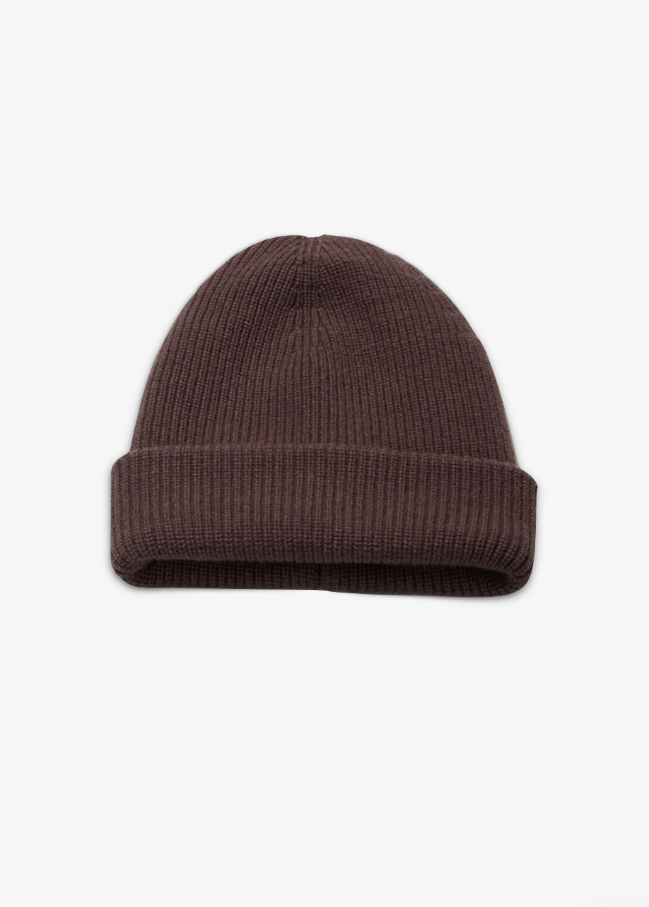 Janessa Leone Bree Cashmere Beanie in Dark Brown
