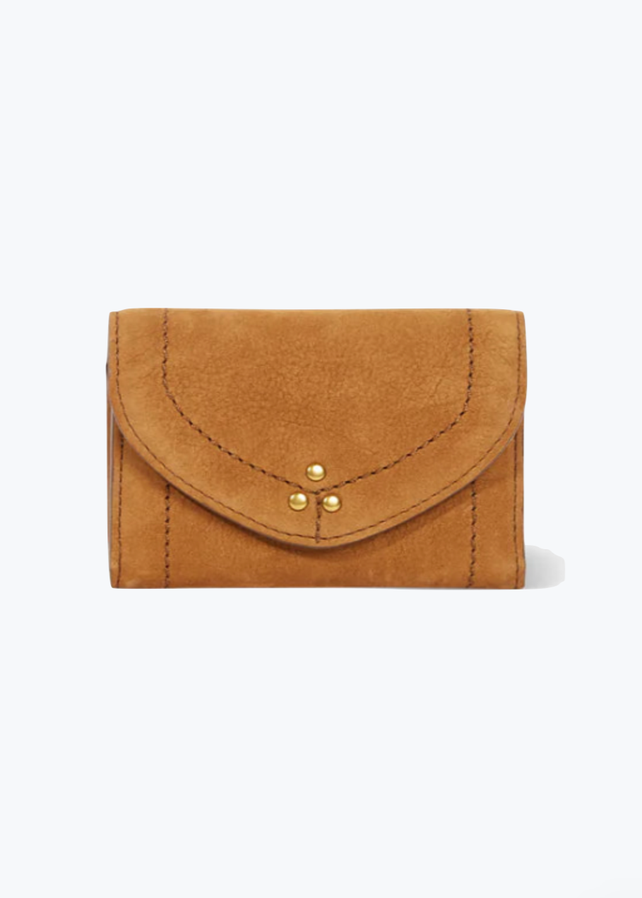 Jerome Dreyfuss Helmut PF Wallet in Tabac Suede