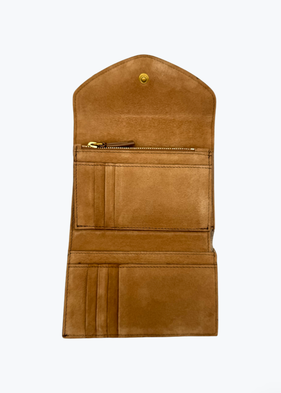 Jerome Dreyfuss Helmut PF Wallet in Tabac Suede