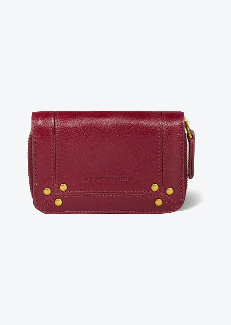 Jerome Dreyfuss Henri Mini Wallet in Bordeaux