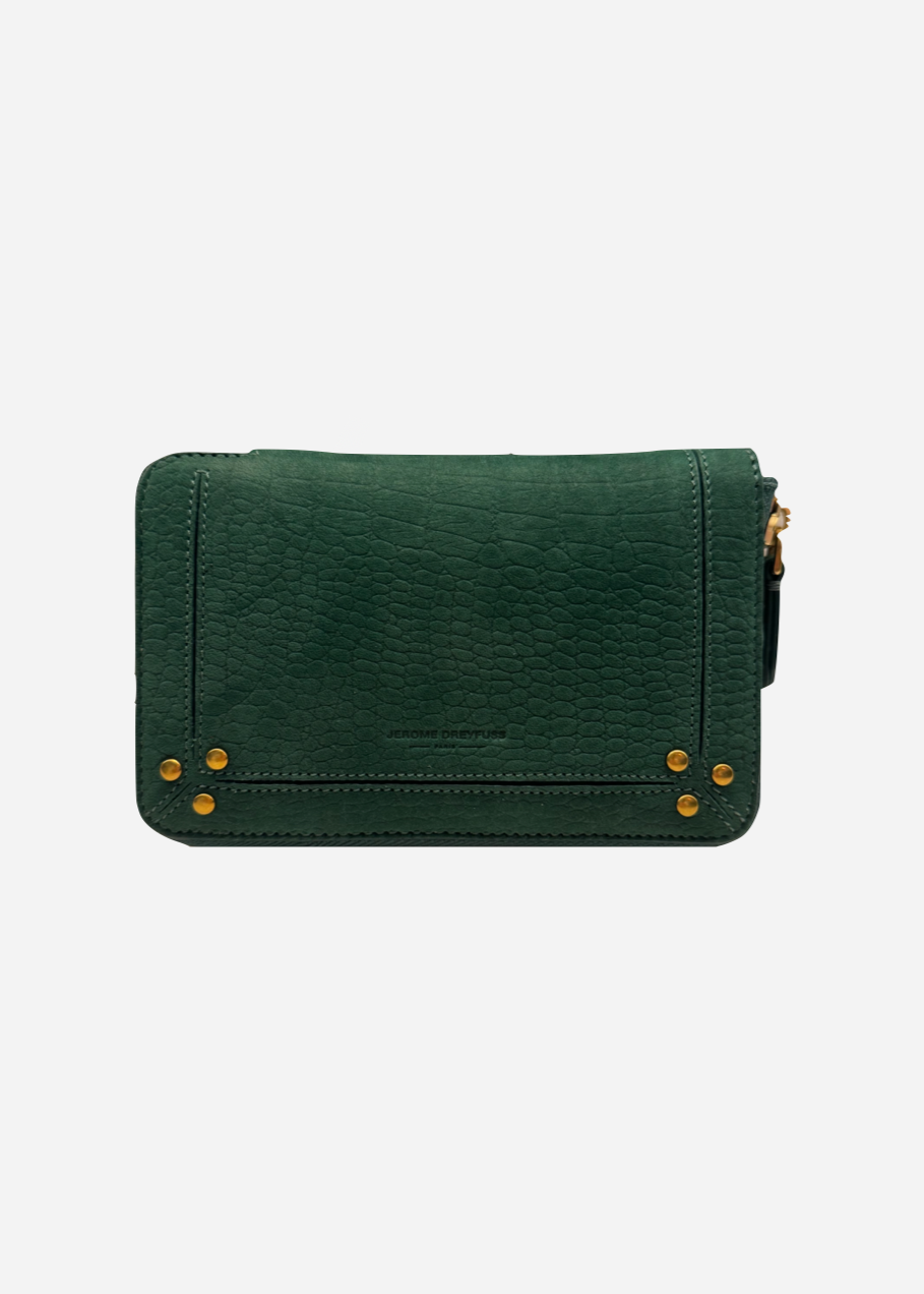 Jerome Dreyfuss Julien Wallet in Emerald Suede