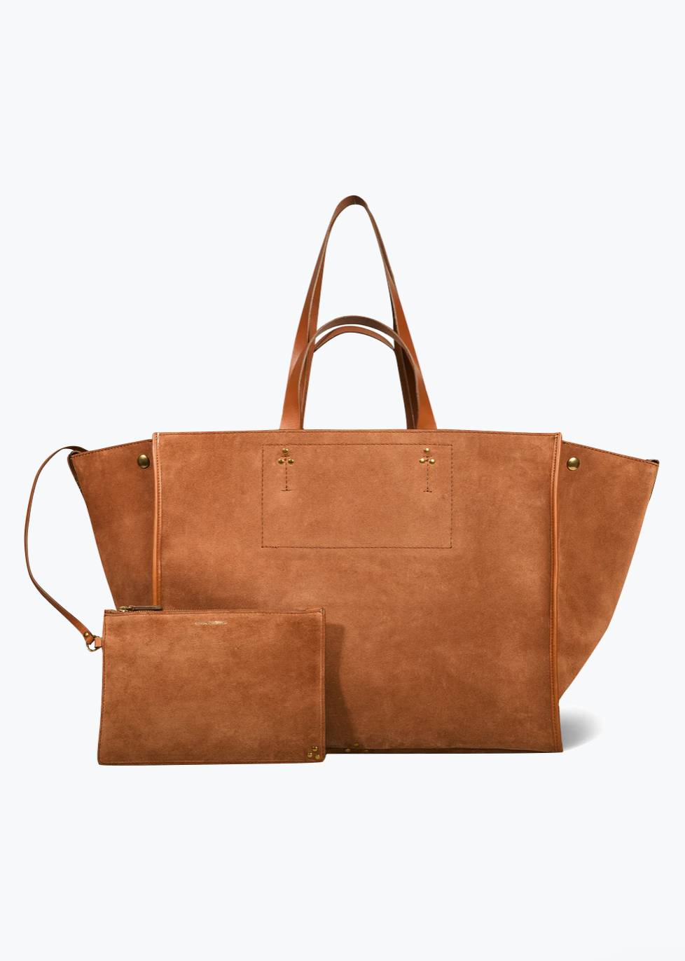 Jerome Dreyfuss Léon L Split Suede Tote in Caramel