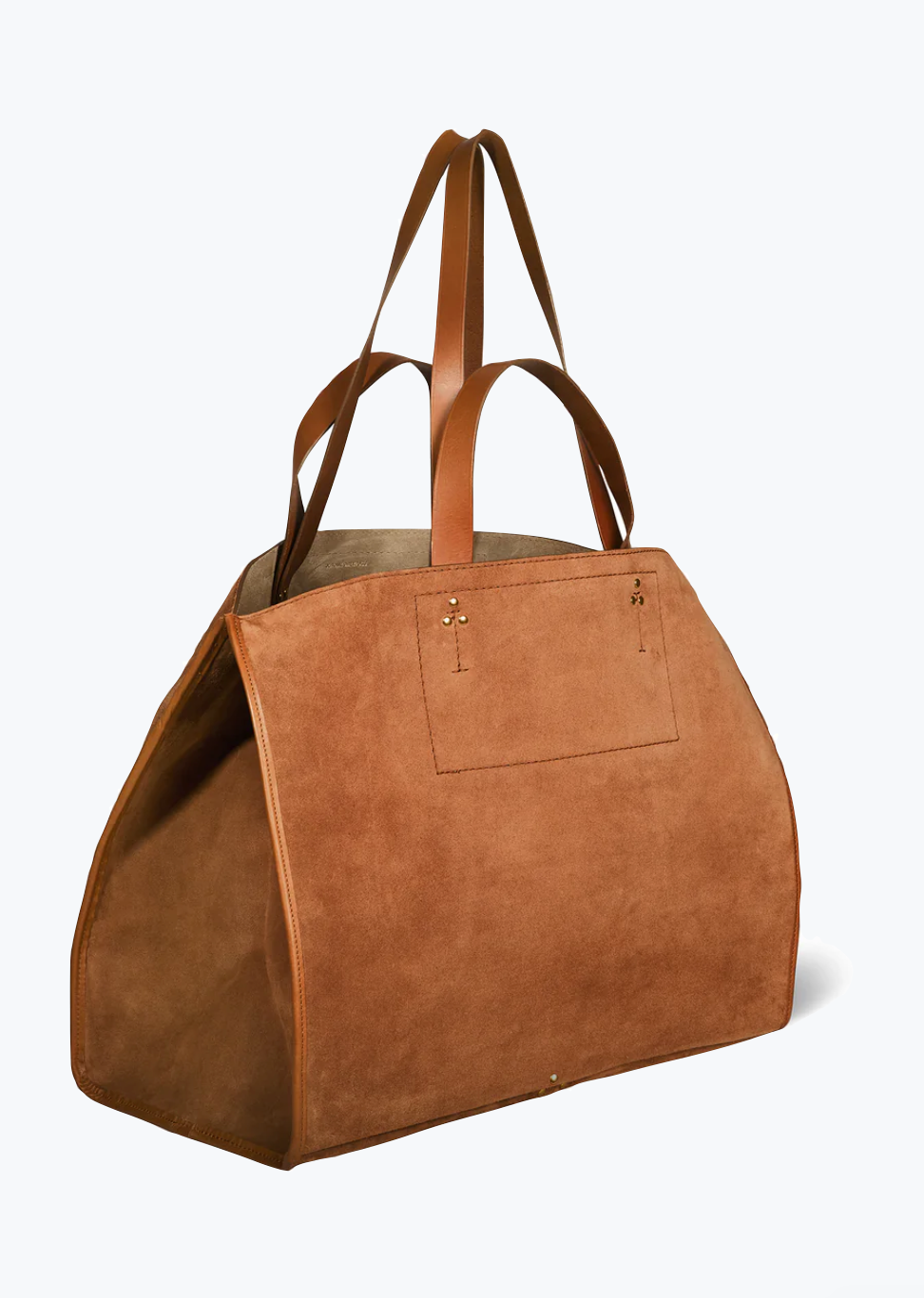 Jerome Dreyfuss Léon L Split Suede Tote in Caramel