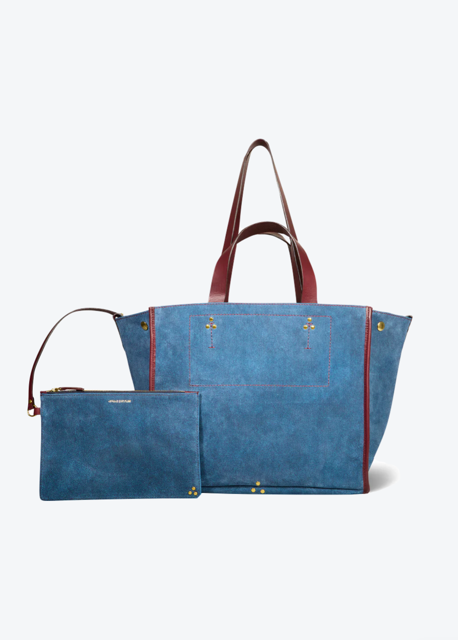 Jerome Dreyfuss Léon M Suede Tote in Jeans