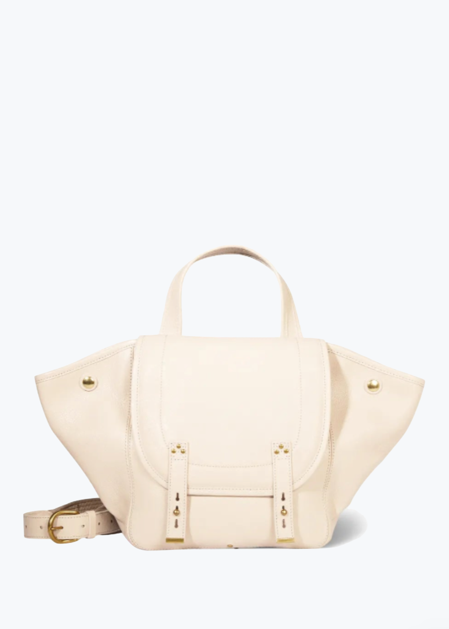 Jerome Dreyfuss Stan Medium Bag in Ecru Leather