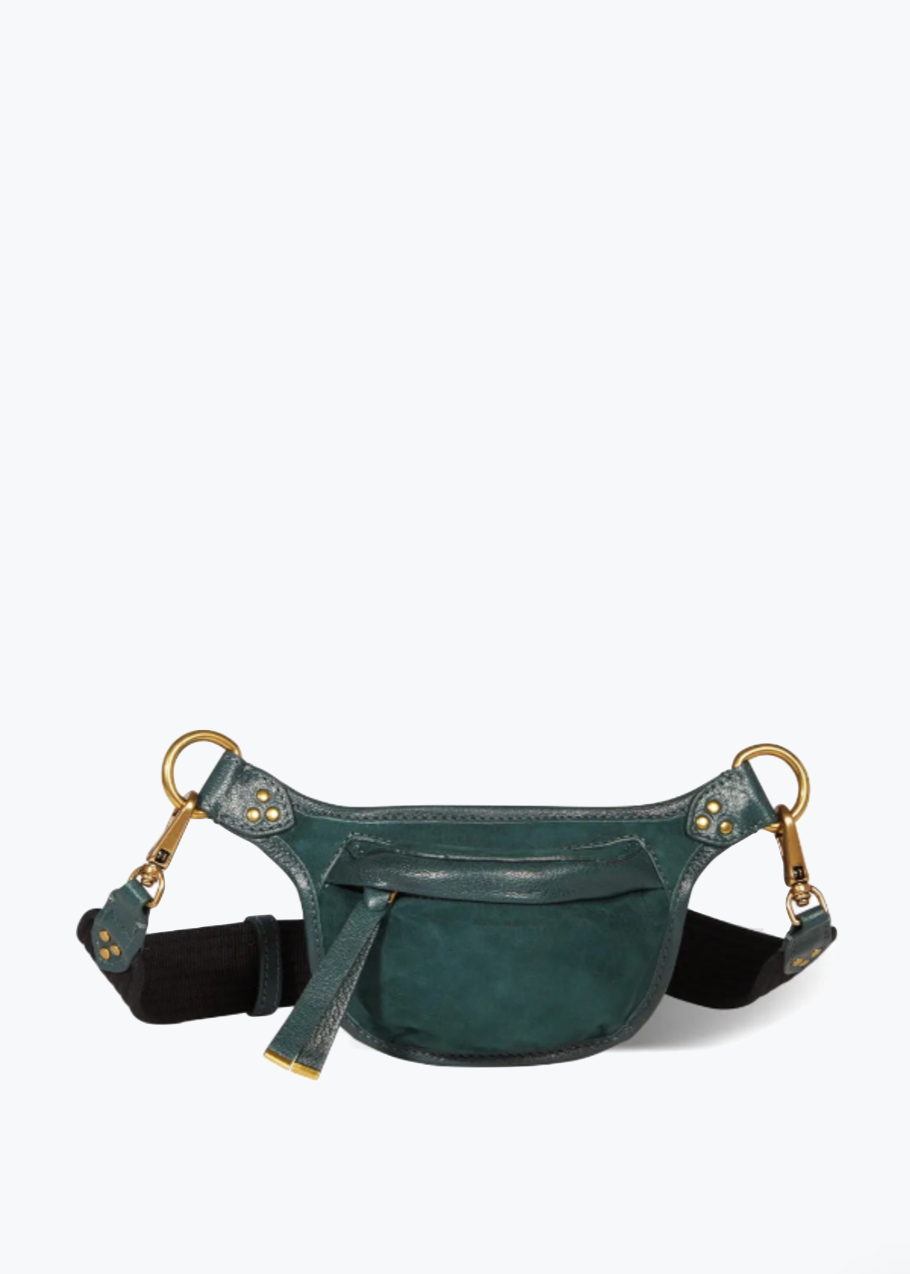 Jerome Dreyfuss Stan Nano Bag in Canard Green Suede