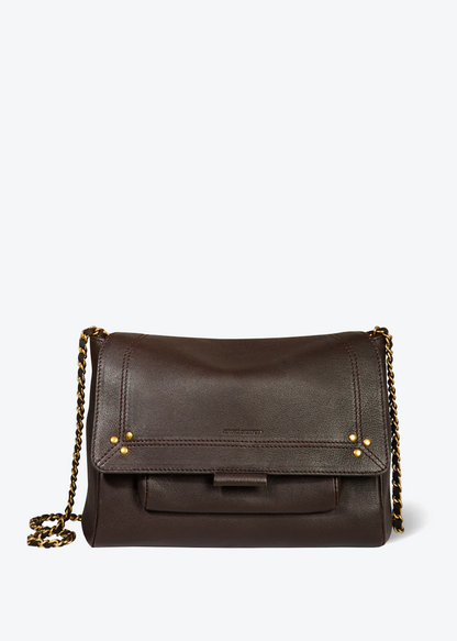 Jerome Dreyfuss womens Lulu M Bag in Moka Brown leather