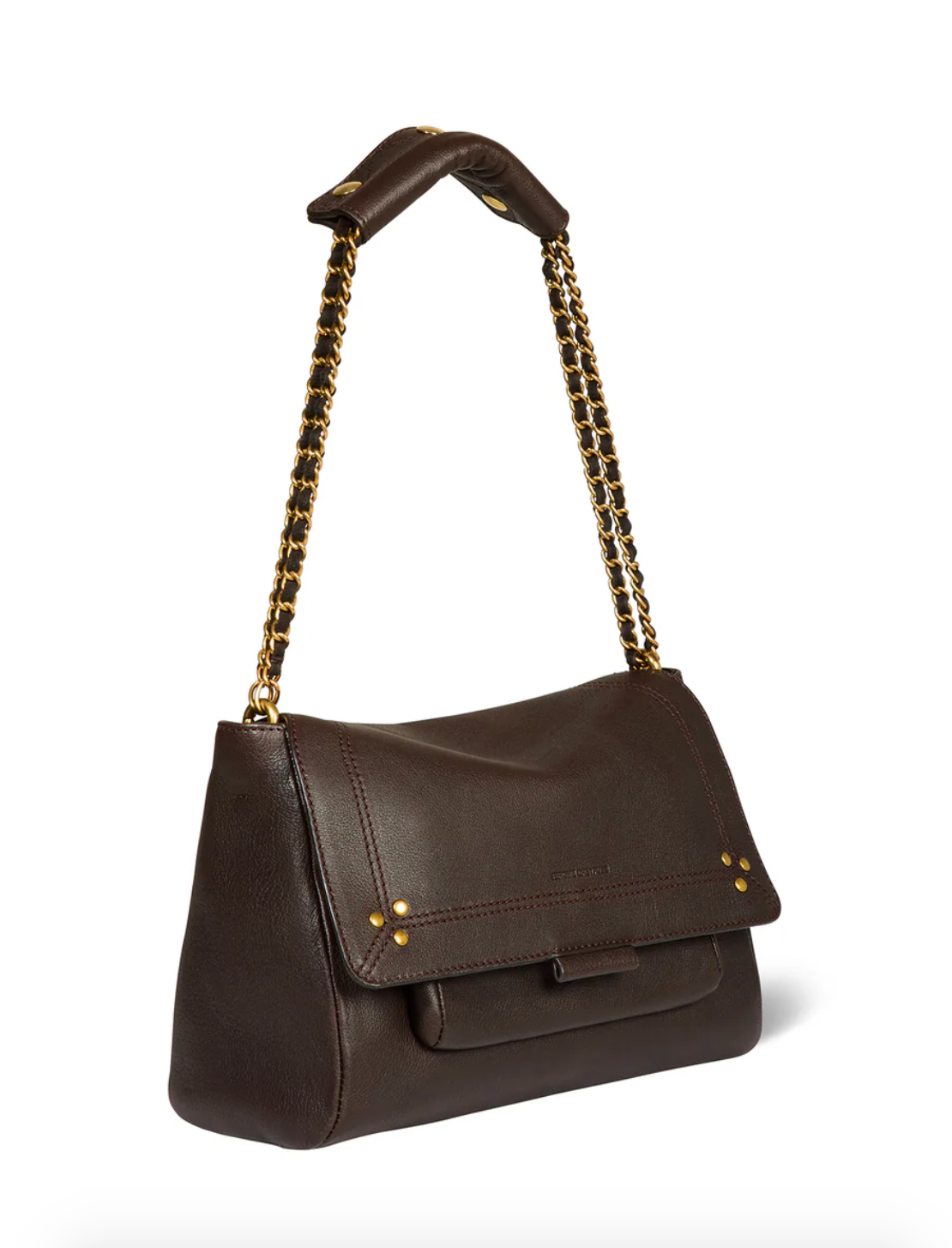 Jerome Dreyfuss womens Lulu M Bag in Moka Brown leather