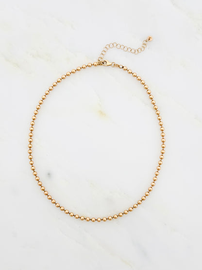 Julez Bryant fine jewelry 14k rose gold 2mm Ball Chain Necklace