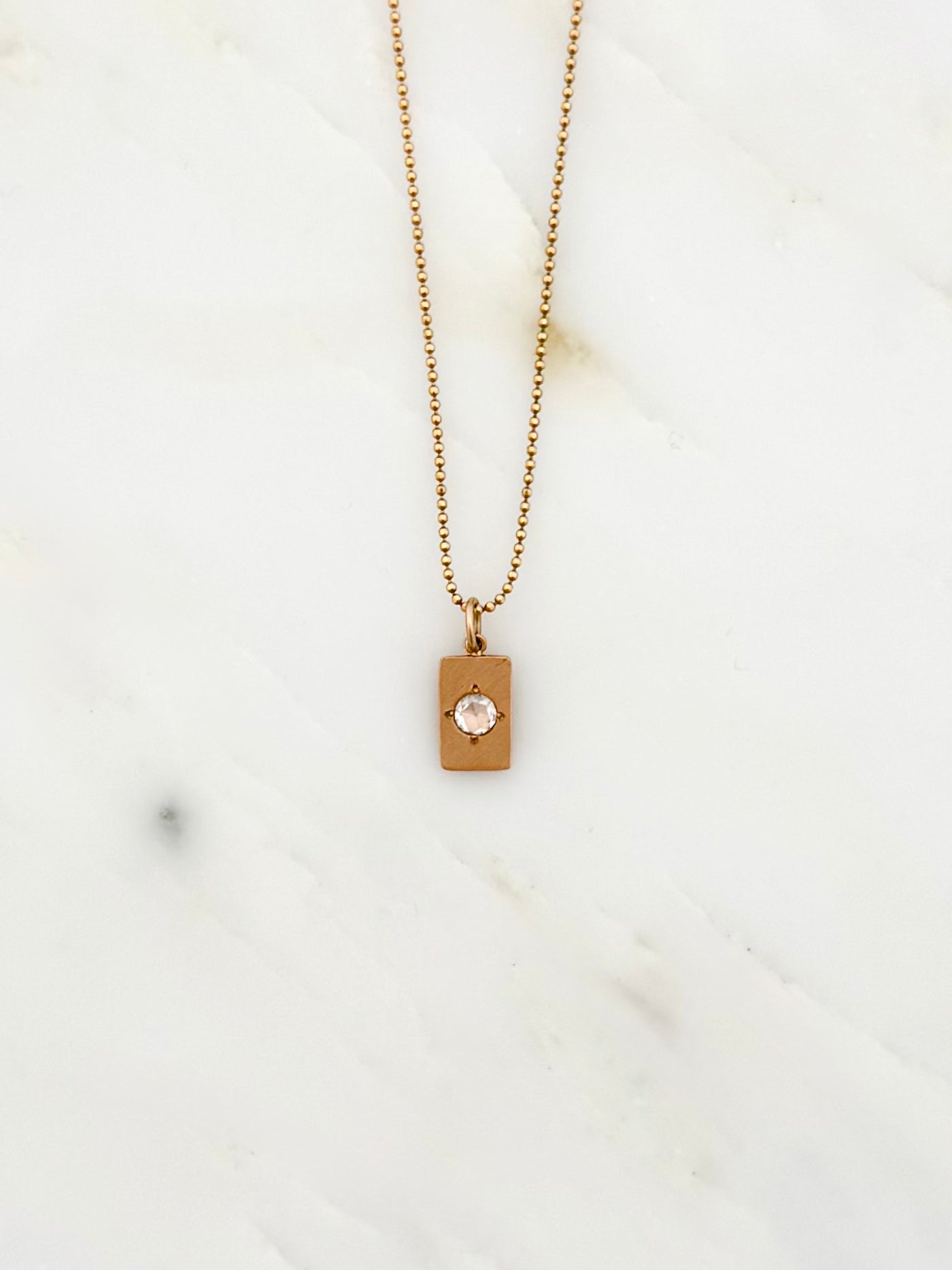 Julez Bryant fine jewelry 14k rose gold Baby Rose Cut Diamond Pendant