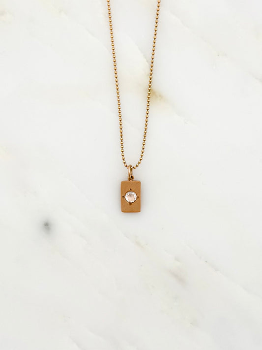 Julez Bryant fine jewelry 14k rose gold Baby Rose Cut Diamond Pendant