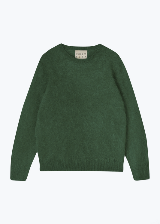 Jumper1234 Brushed Cashmere Crew in Jungle Green