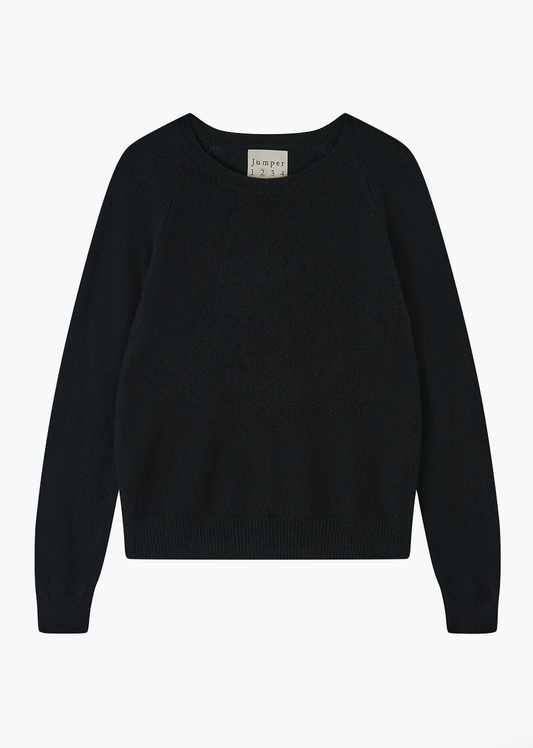 Jumper1234 Cashmere Crop Crew in Black