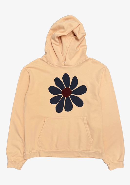 Kate Sando One-of-a-Kind Flower Hoodie in Peach