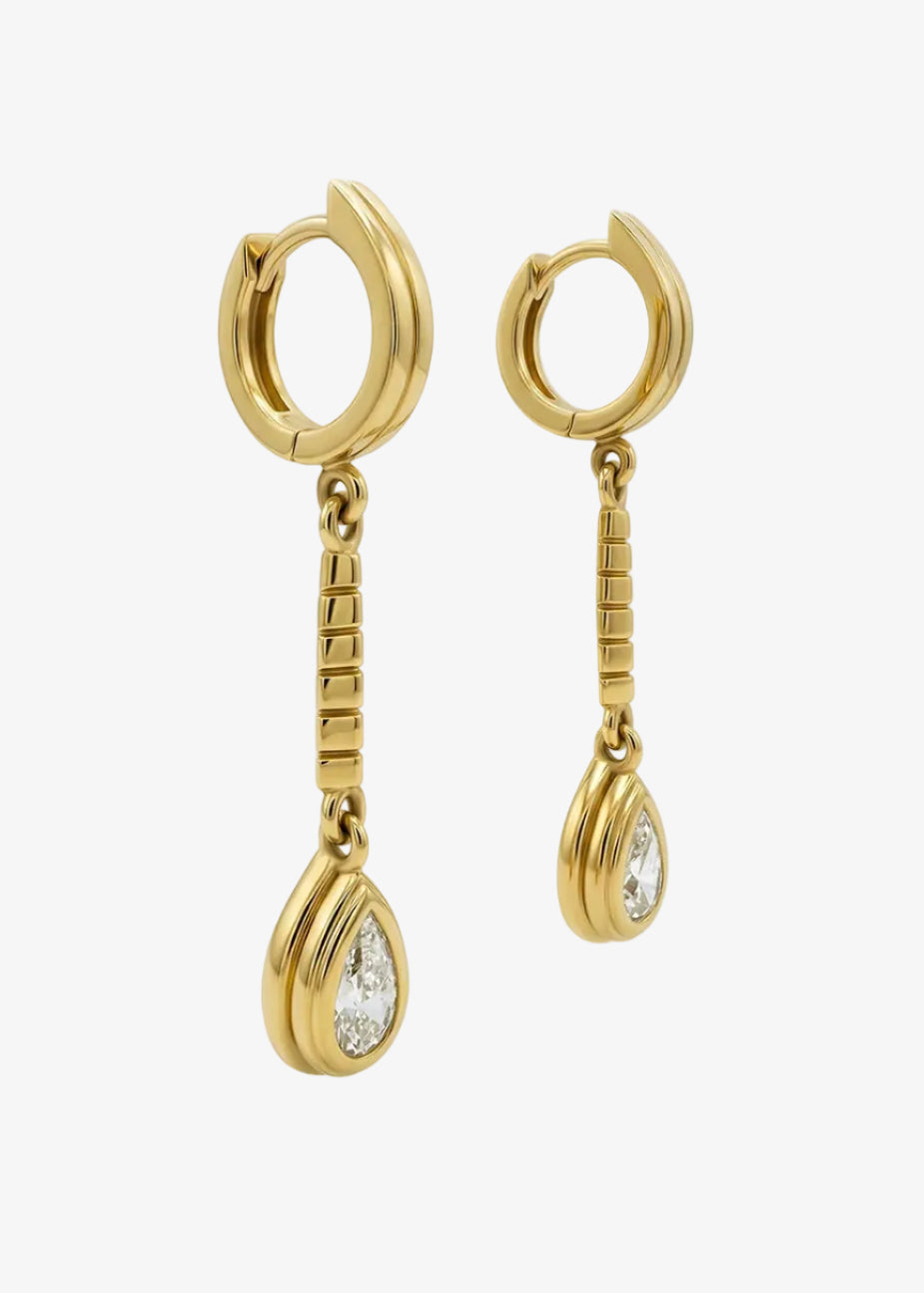 howl fine jewelry Lennox Drop Earrings with Pear Diamonds
