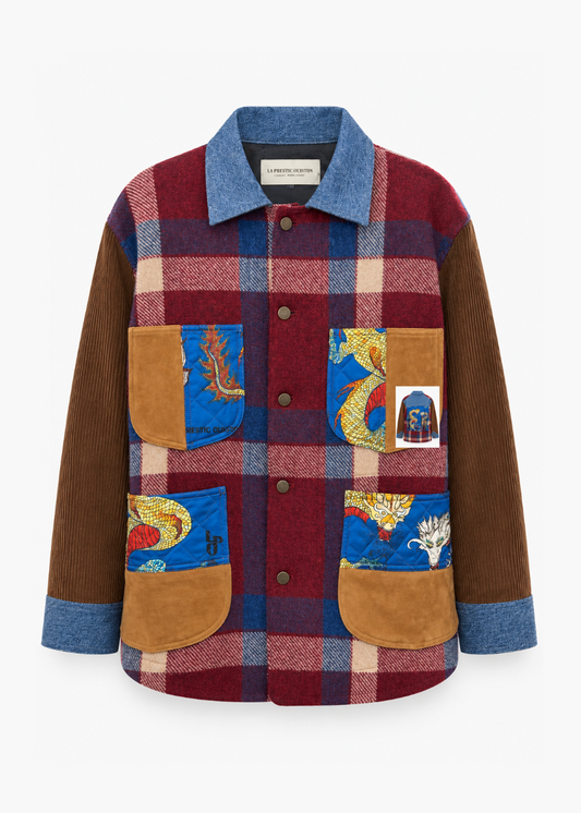 La Prestic Ouiston womens Jen Patchwork Plaid Jacket