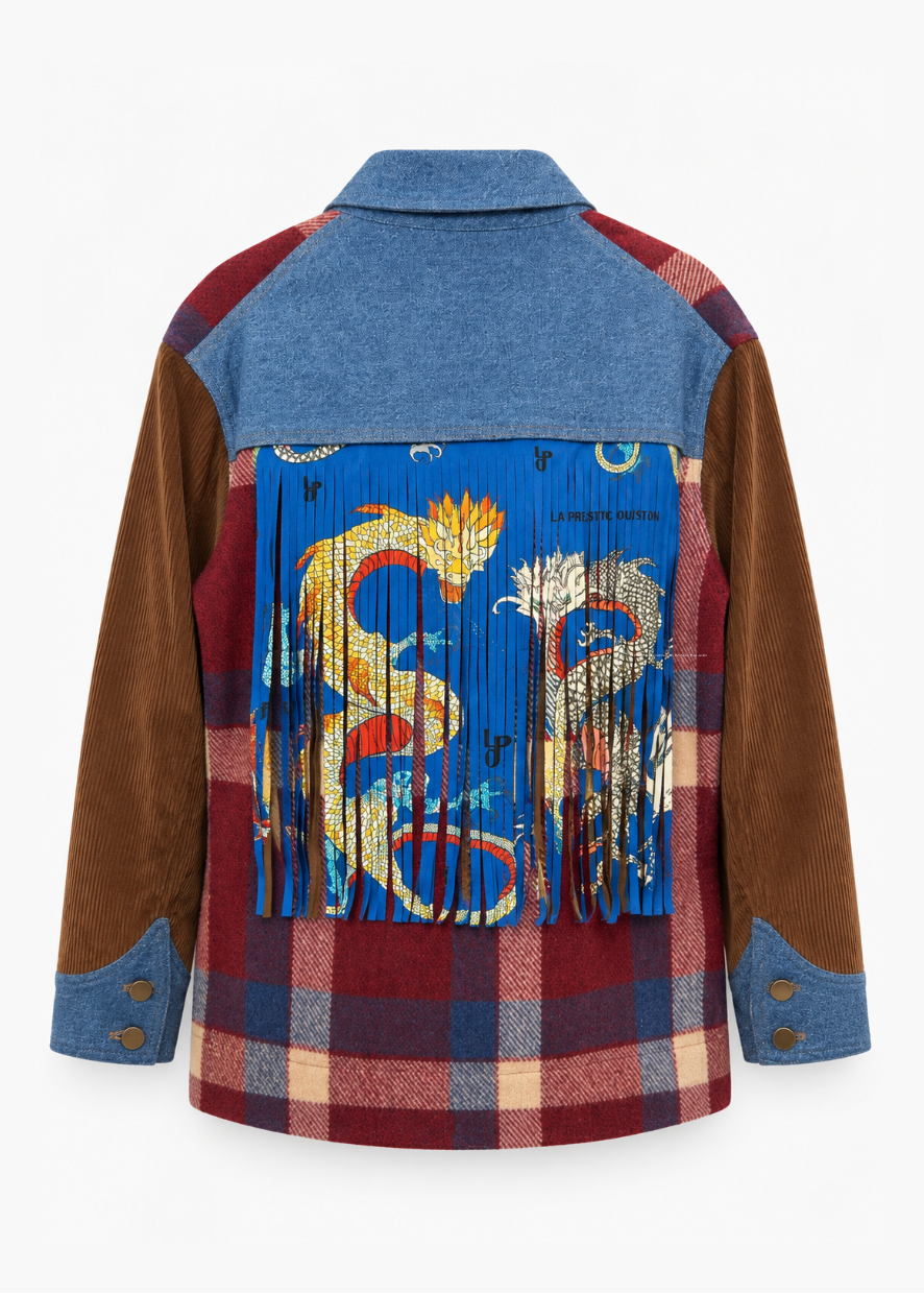 La Prestic Ouiston womens Jen Patchwork Plaid Jacket