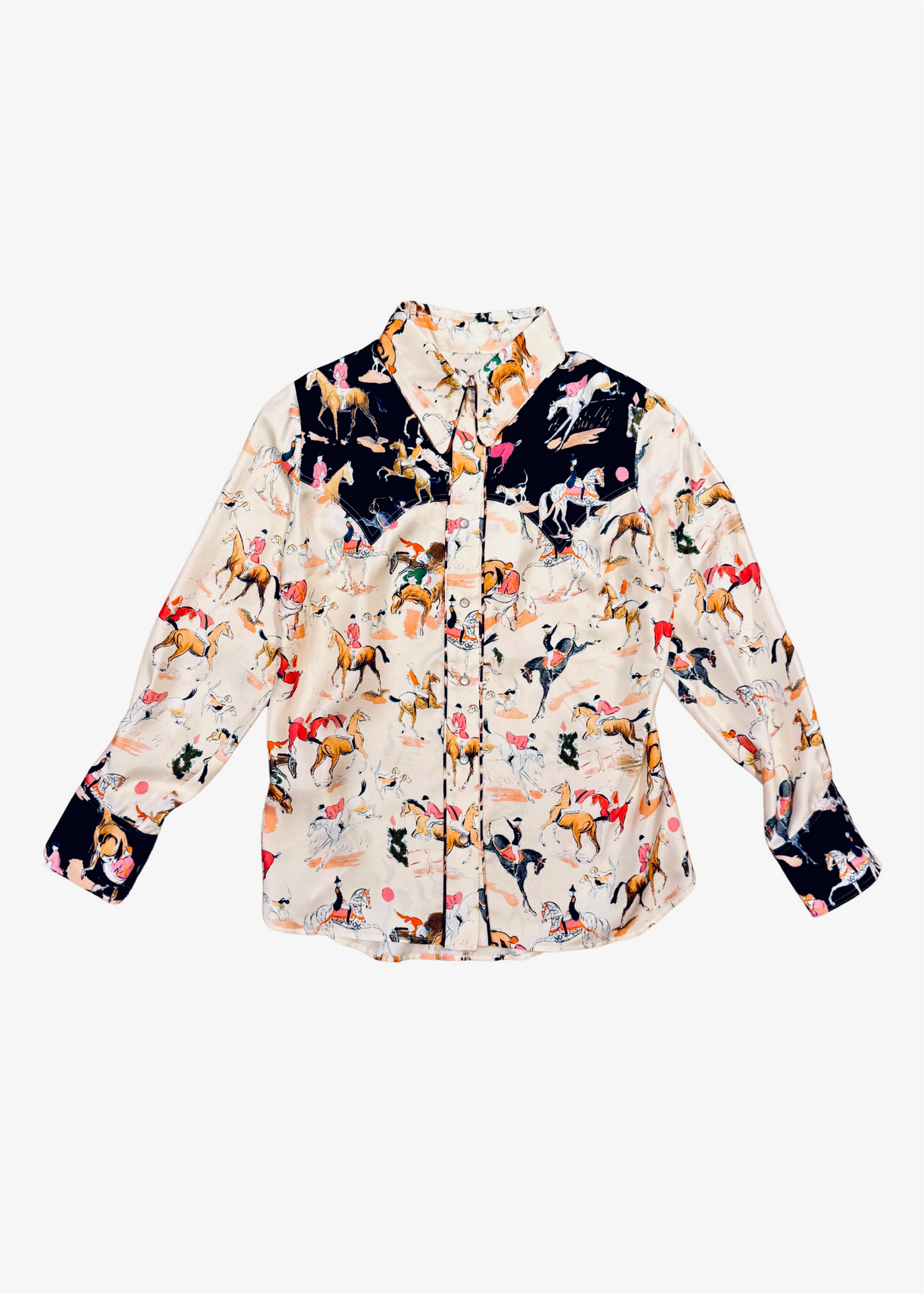 La Prestic Ouiston womens silk Western Shirt