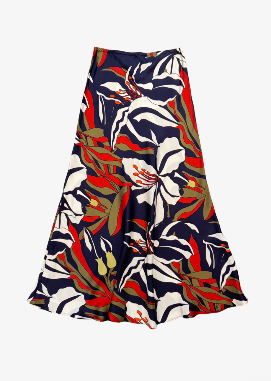 La prestic ouiston womens Silk Nola Floral Maxi Skirt