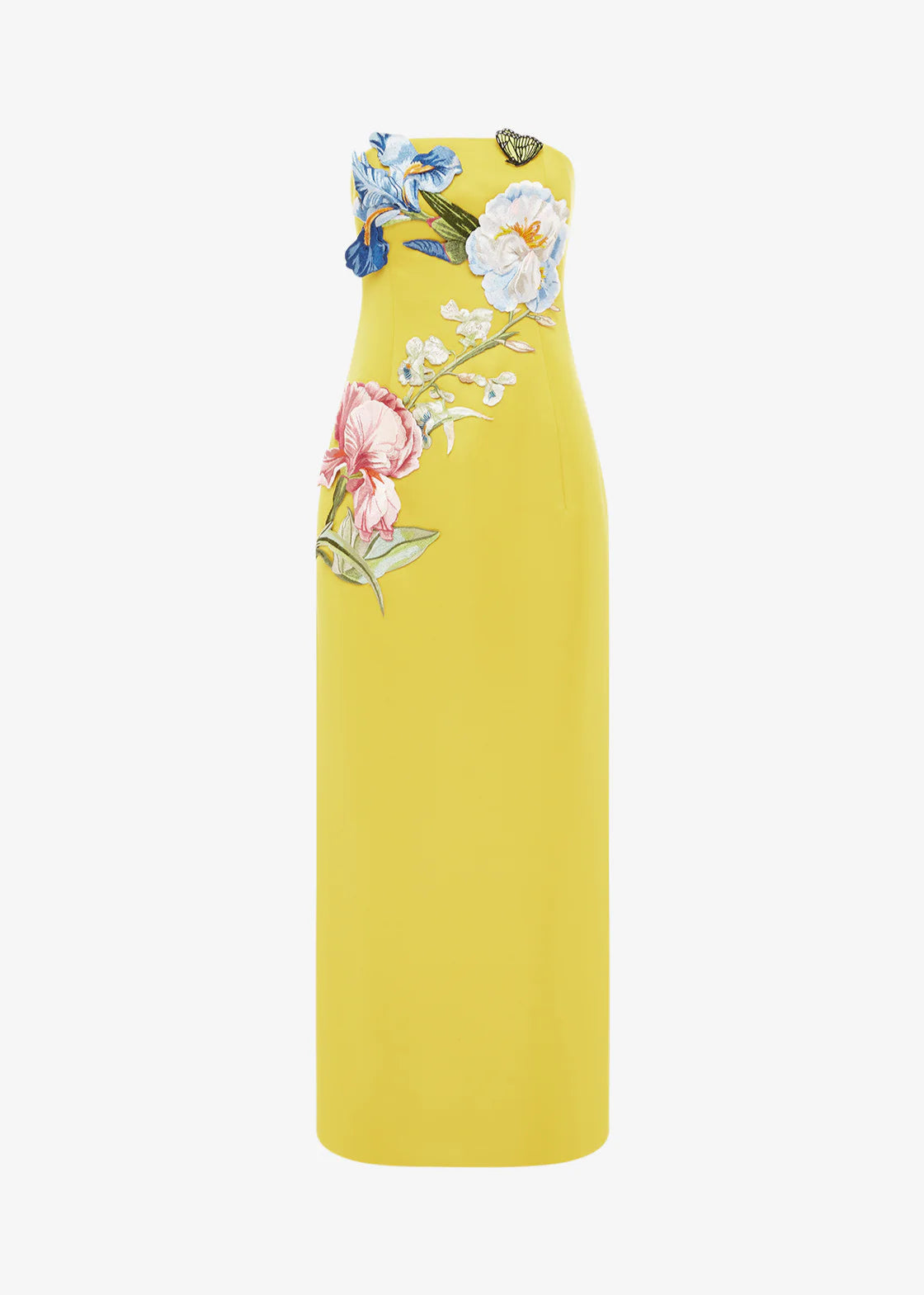 Leo Lin Rayna Appliqué Floral Bustier Maxi Dress
